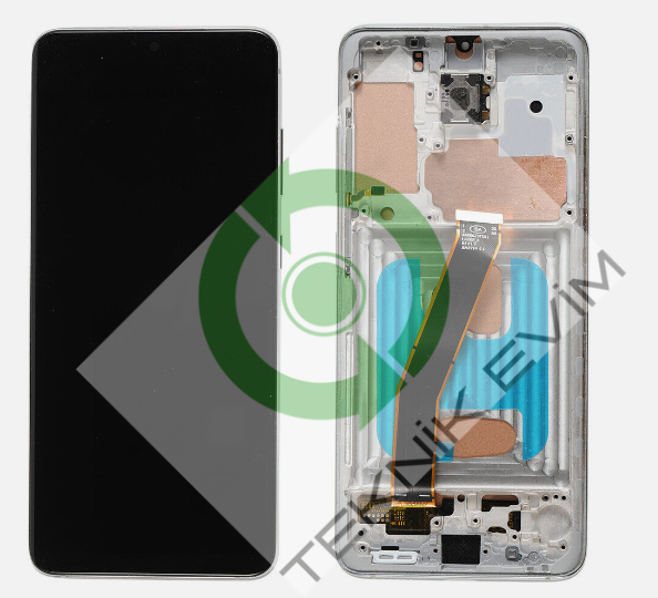 Samsung Galaxy S20 SM-G980F G981F Çıtalı Lcd Ekran Dokunmatik Beyaz