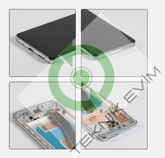 Samsung Galaxy S20 SM-G980F G981F Çıtalı Lcd Ekran Dokunmatik Beyaz