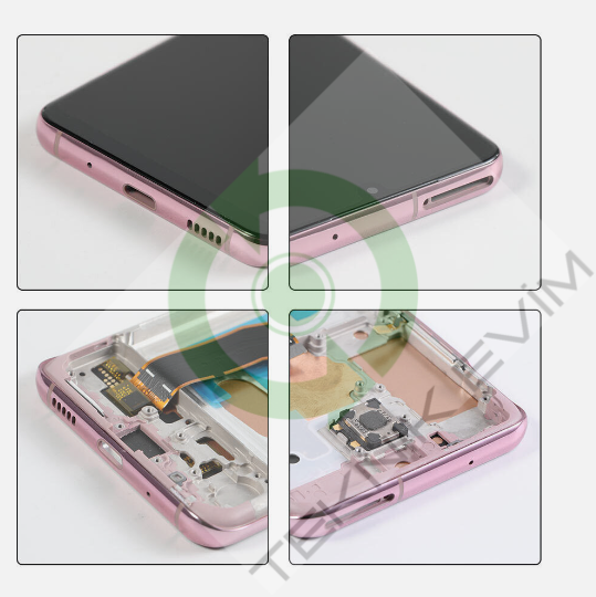 Samsung Galaxy S20 SM-G980F G981F Orjinal Çıtalı Lcd Ekran Dokunmatik Pembe