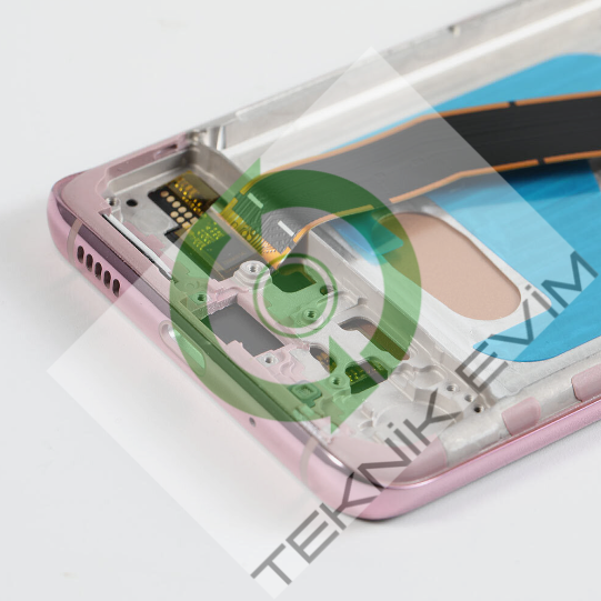 Samsung Galaxy S20 SM-G980F G981F Çıtalı Lcd Ekran Dokunmatik Pembe