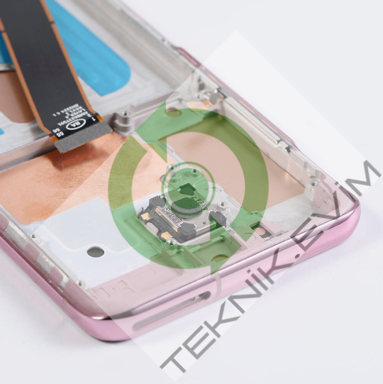 Samsung Galaxy S20 SM-G980F G981F Çıtalı Lcd Ekran Dokunmatik Pembe