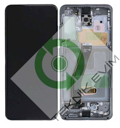 Samsung Galaxy S20 SM-G980F G981F Çıtalı Lcd Ekran Dokunmatik Gri