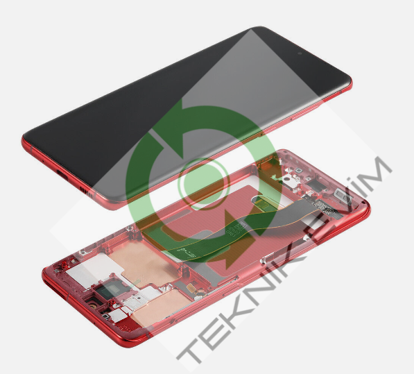 Samsung Galaxy S20 Plus SM-G985F G986F Orjinal Çıtalı Lcd Ekran Dokunmatik Kırmızı