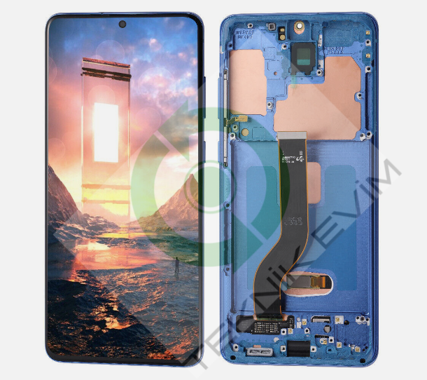 Samsung Galaxy S20 Plus SM-G985F G986F Orjinal Çıtalı Lcd Ekran Dokunmatik Mavi
