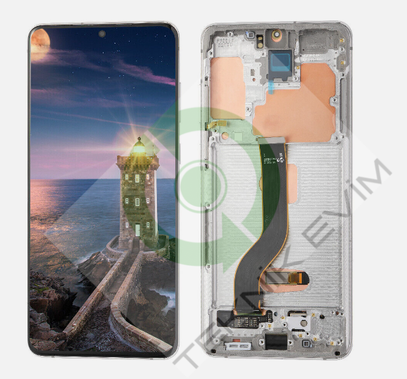 Samsung Galaxy S20 Plus SM-G985F G986F Orjinal Çıtalı Lcd Ekran Dokunmatik Beyaz