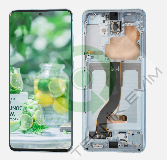 Samsung Galaxy S20 Plus SM-G985F G986F Orjinal Çıtalı Lcd Ekran Dokunmatik Açık Mavi