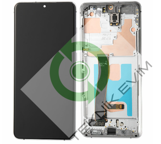 Samsung Galaxy S20 Ultra SM-G988F Çıtalı Lcd Ekran Dokunmatik Beyaz