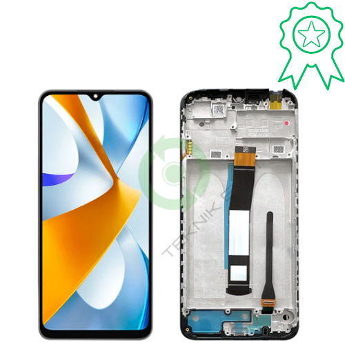 Xiaomi Poco C40 Çıtalı ORJİNAL Lcd Dokunmatik Ekran Siyah
