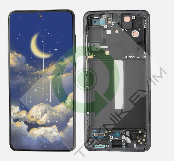 Samsung Galaxy S21 FE SM-G990E Çıtalı Lcd Ekran Dokunmatik Siyah