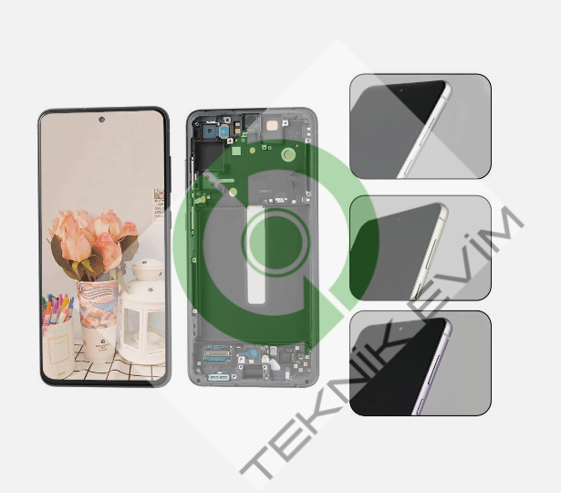 Samsung Galaxy S21 FE SM-G990E Orjinal Çıtalı Lcd Ekran Dokunmatik Siyah