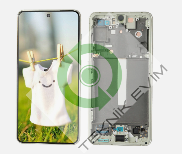 Samsung Galaxy S21 FE SM-G990E Çıtalı Lcd Ekran Dokunmatik Yeşil