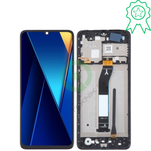 Xiaomi Poco C65 Çıtalı ORJİNAL Lcd Dokunmatik Ekran Siyah