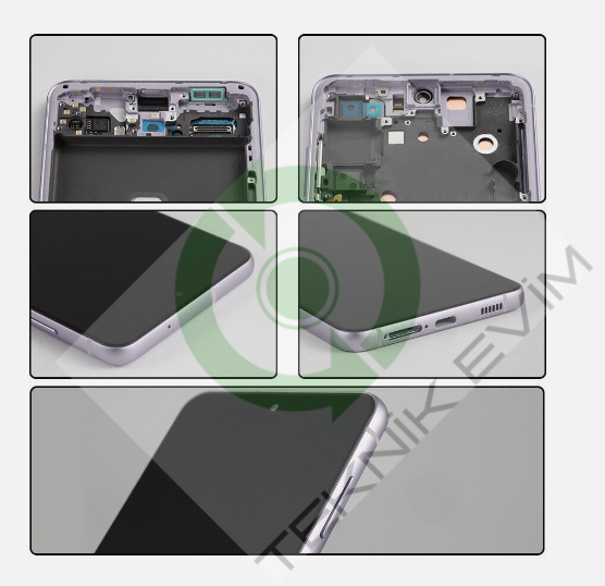 Samsung Galaxy S21 FE SM-G990E Çıtalı Lcd Ekran Dokunmatik Mor