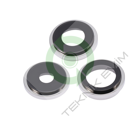 Apple İphone 14 Pro Çıtalı Arka Kamera Camı Lensi Beyaz