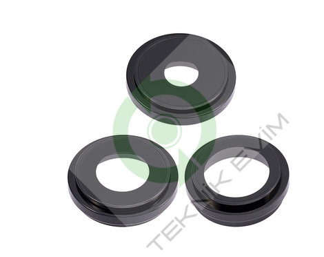 Apple İphone 14 Pro Çıtalı Arka Kamera Camı Lensi Siyah