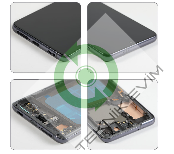 Samsung Galaxy S21 SM-G990F Orjinal Çıtalı Lcd Ekran Dokunmatik Siyah