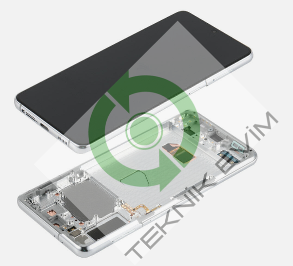 Samsung Galaxy S21 Plus SM-G996F Orjinal Çıtalı Lcd Ekran Dokunmatik Beyaz