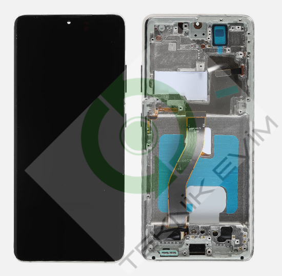 Samsung Galaxy S21 Ultra SM-G998F Orjinal Çıtalı Lcd Ekran Dokunmatik Beyaz