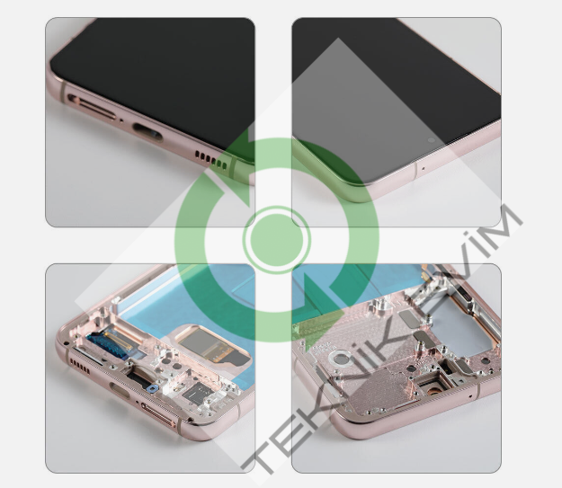 Samsung Galaxy S22 SM-S901F Orjinal Çıtalı Lcd Ekran Dokunmatik Gold