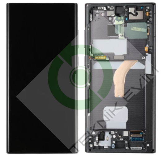 Samsung Galaxy S22 Ultra 5G SM-S908E Orjinal Çıtalı Lcd Ekran Dokunmatik Siyah
