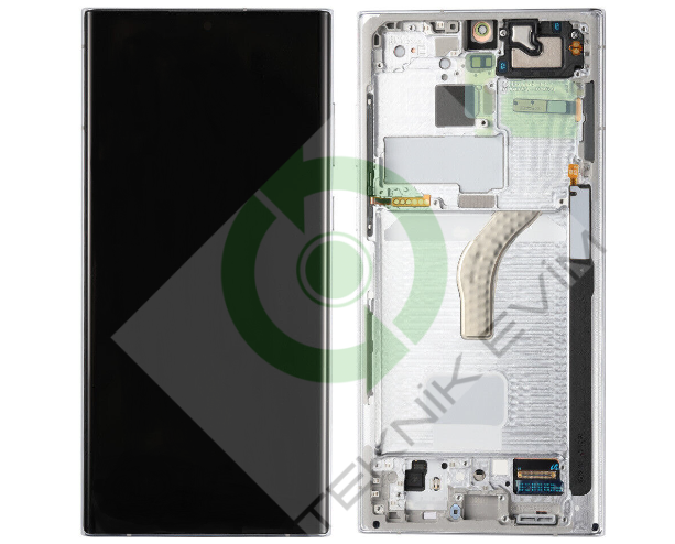 Samsung Galaxy S22 Ultra SM-S908F Çıtalı Lcd Ekran Dokunmatik Beyaz