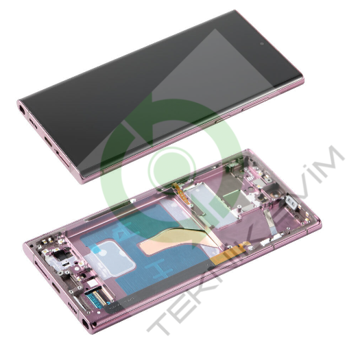 Samsung Galaxy S22 Ultra SM-S908F Orjinal Çıtalı Lcd Ekran Dokunmatik Pembe