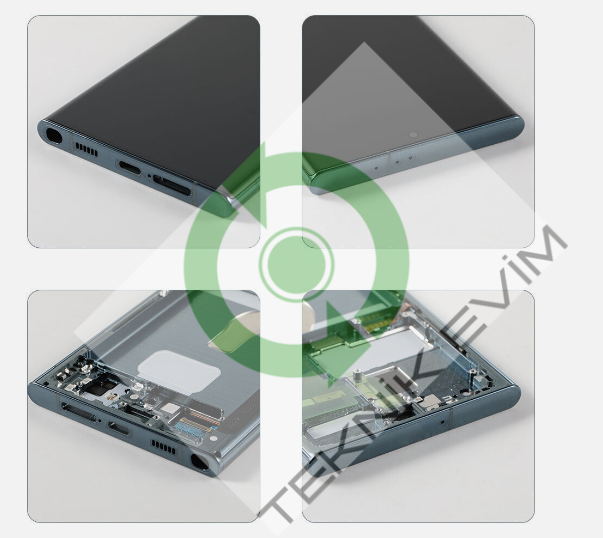 Samsung Galaxy S22 Ultra SM-S908F Çıtalı Lcd Ekran Dokunmatik Yeşil