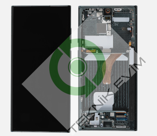 Samsung Galaxy S22 Ultra SM-S908F Çıtalı Lcd Ekran Dokunmatik Yeşil