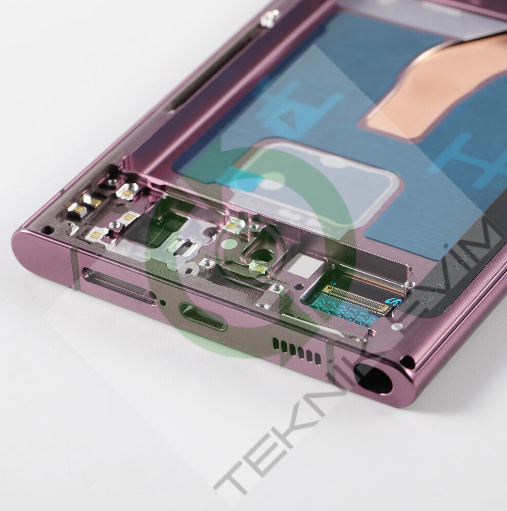 Samsung Galaxy S22 Ultra SM-S908F Çıtalı Lcd Ekran Dokunmatik Pembe