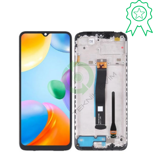 Xiaomi Redmi 10C Çıtalı ORJİNAL Lcd Dokunmatik Ekran 220333Q Siyah