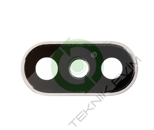 Apple İphone X Çıtalı Arka Kamera Camı Lensi Beyaz