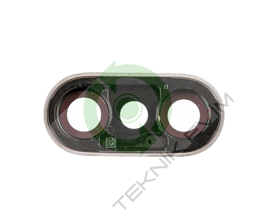 Apple İphone X Çıtalı Arka Kamera Camı Lensi Beyaz