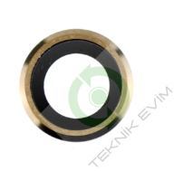 Apple İphone 6S Çıtalı Arka Kamera Camı Lensi Gold