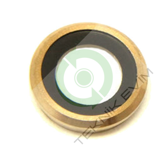 Apple İphone 6S Plus Çıtalı Arka Kamera Camı Lensi Gold