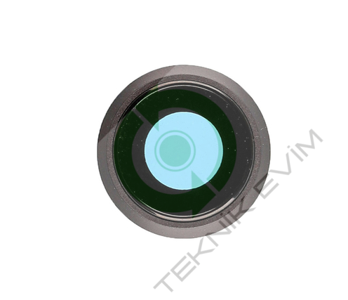 Apple İphone 8 Çıtalı Arka Kamera Camı Lensi Siyah