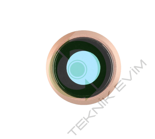 Apple İphone 8 Çıtalı Arka Kamera Camı Lensi Gold