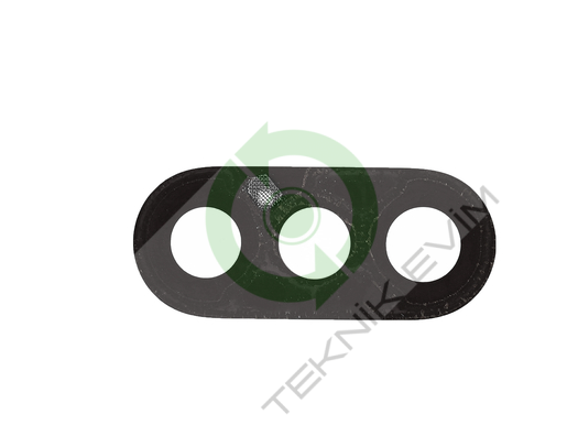 Apple İphone X Çıtalı Arka Kamera Camı Lensi Siyah