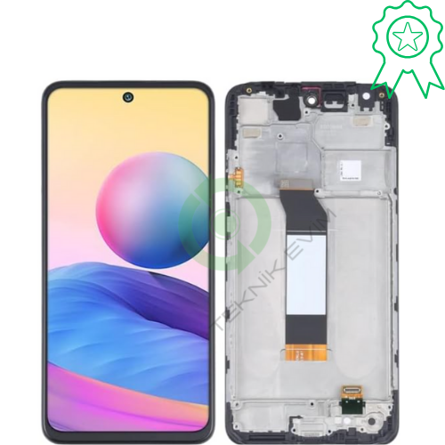 Xiaomi Redmi Note 10 5G Çıtalı ORJINAL Lcd Dokunmatik Ekran Siyah