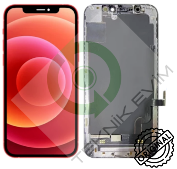 Apple | iPhone 12 Mini | Cam Değişmiş Orjinal | Lcd Ekran Dokunmatik