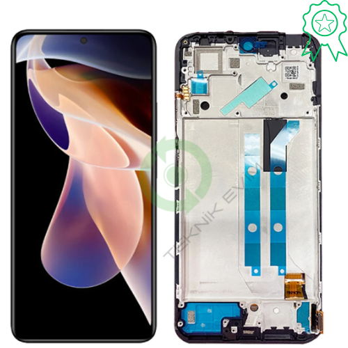 Xiaomi Redmi Note 11 Pro Çıtalı ORJİNAL Lcd Dokunmatik Ekran Siyah