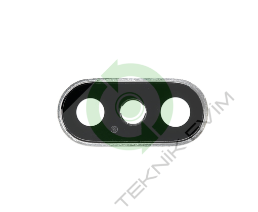 Apple İphone XS Max Çıtalı Arka Kamera Camı Lensi Beyaz