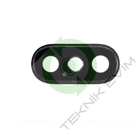 Apple İphone XS Max Çıtalı Arka Kamera Camı Lensi Siyah