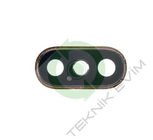 Apple İphone XS Max Çıtalı Arka Kamera Camı Lensi Gold