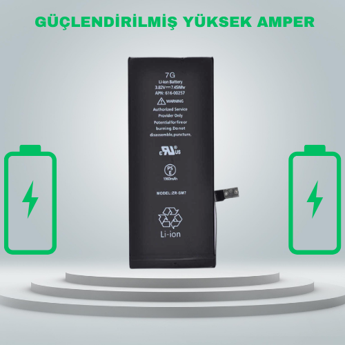 Iphone 7 Güçlendirilmiş Yüksek Amper Batarya  Pil