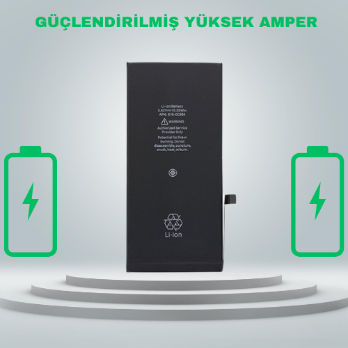 Iphone 8 Plus Güçlendirilmiş Yüksek Amper Batarya Pil