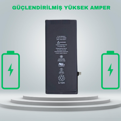 Iphone XR Güçlendirilmiş Yüksek Amper Batarya  Pil