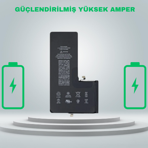 Iphone 11 Pro Max Güçlendirilmiş Yüksek Amper Batarya  Pil
