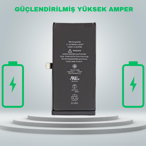 Iphone 12 Mini Güçlendirilmiş Yüksek Amper Batarya Pil
