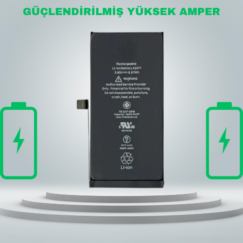 Iphone 12 Pro Güçlendirilmiş Yüksek Amper Batarya Pil