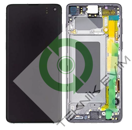 Samsung Galaxy | S10 SM-G973F | Orijinal | Siyah | Çıtalı Lcd Ekran Dokunmatik